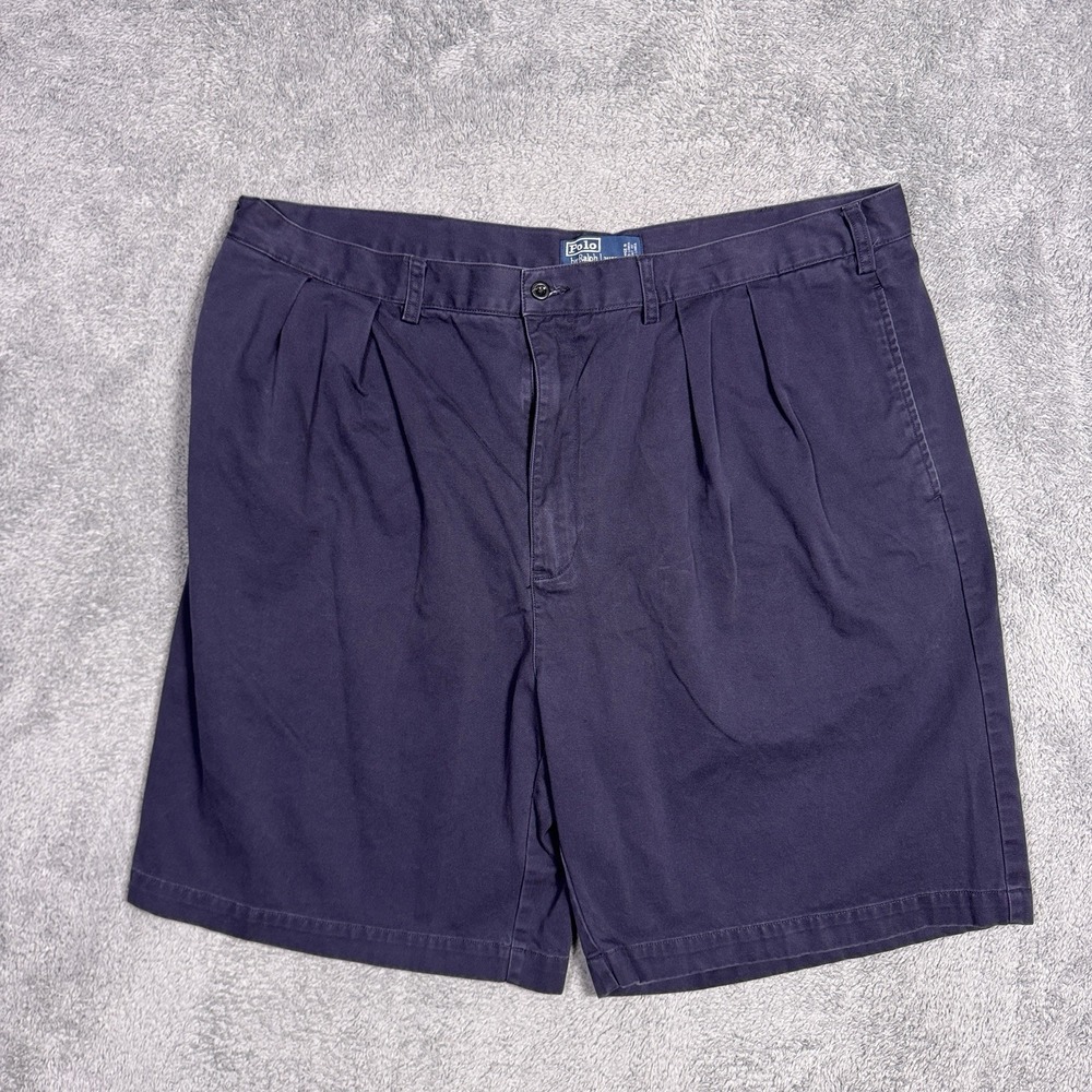 Polo Ralph Lauren Tyler Shorts Mens 44Bx9 Big Two-pleat Chino 90s Vintage